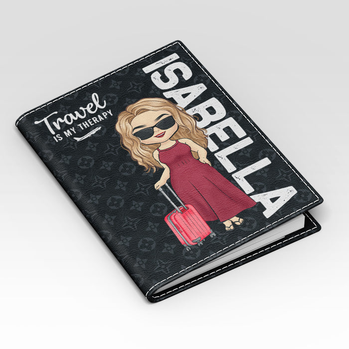 Travel Is My Therapy Gifts for Women - Passport Cover
