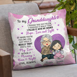 Custom Name Grandmother Granddaughter Love Gifts - Personalized Pillow