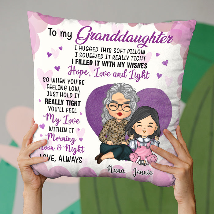 Custom Name Grandmother Granddaughter Love Gifts - Personalized Pillow