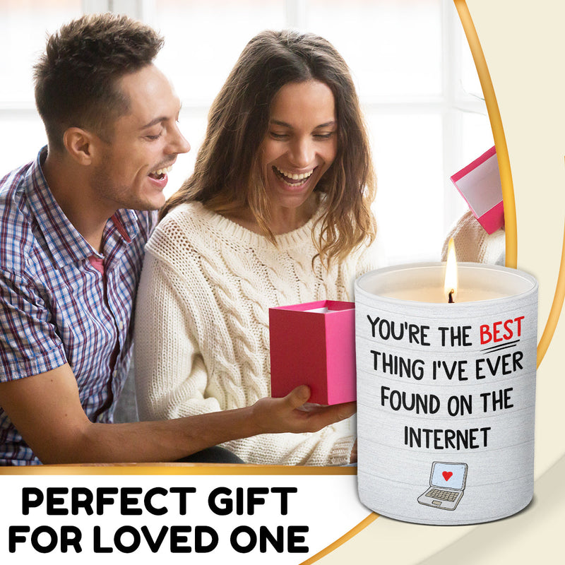 Funny Romantic Internet Love Gift for Partner - Scented Candle