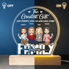 Siblings Forever - Family Personalized Custom Snow Globe Shaped 3D LED Light - Mother's Day, Gift For Family Members