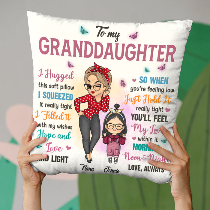 Custom Name Granddaughter Love Gifts - Personalized Pillow