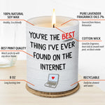 Funny Romantic Internet Love Gift for Partner - Scented Candle