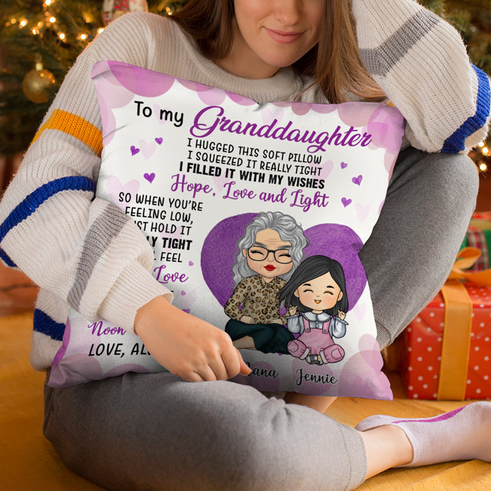 Custom Name Grandmother Granddaughter Love Gifts - Personalized Pillow