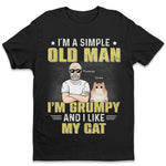 Custom Name Funny Old Man Cat Lover Gifts - Personalized Apparel