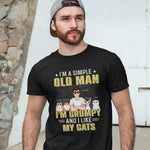 Custom Name Funny Old Man Cat Lover Gifts - Personalized Apparel