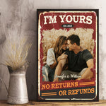 Custom Photo No Returns or Refunds Couple Gifts - Personalized Poster