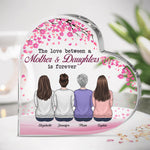 Custom Name Mother Daughter Gifts for Mom - Personalized Shaped Acrylic Plaque