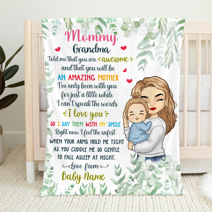You'll Be An Amazing Mother - Family Personalized Custom Baby Blanket - Baby Shower Gift, Gift For First Mom