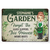 This Princess Wears Boots - Garden Personalized Custom Home Decor Metal Sign - House Warming Gift For Gardening Lovers