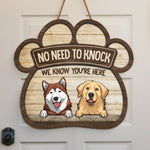 Custom Name No Need to Knock Dog Lover Gifts - Personalized Wood Sign