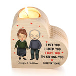 Custom Name Forever Yours Couple Gifts - Personalized Color Candle Holder