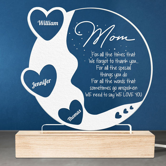Custom Name Mom Gifts - Personalized 3D LED Light