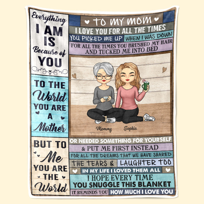 Custom Name Mother Daughter Gifts - Personalized Blanket