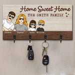 Custom Name Family Portrait Gifts - Personalized Key Holder
