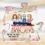 Custom Name Mother Daughter Gifts for Mom - Personalized Shaped Acrylic Plaque