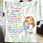 Custom Name Mommy Grandma Keepsake Gifts - Personalized Blanket
