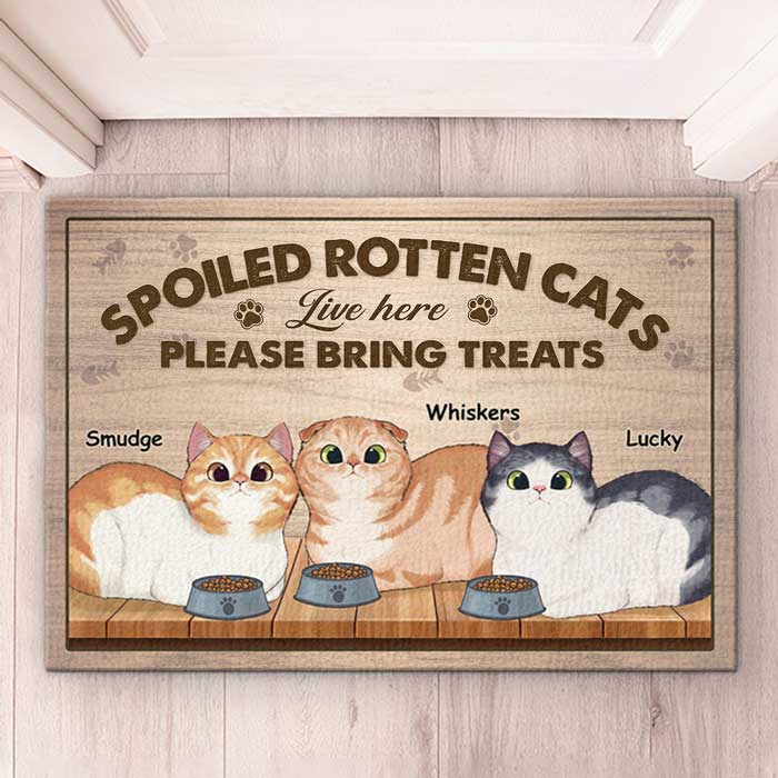 Custom Name Funny Cat Lover Gifts - Personalized Doormat