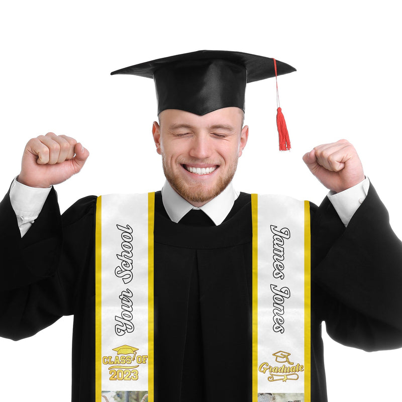 Custom Name Photo Graduation Gifts for Graduates - Personalized Stoles