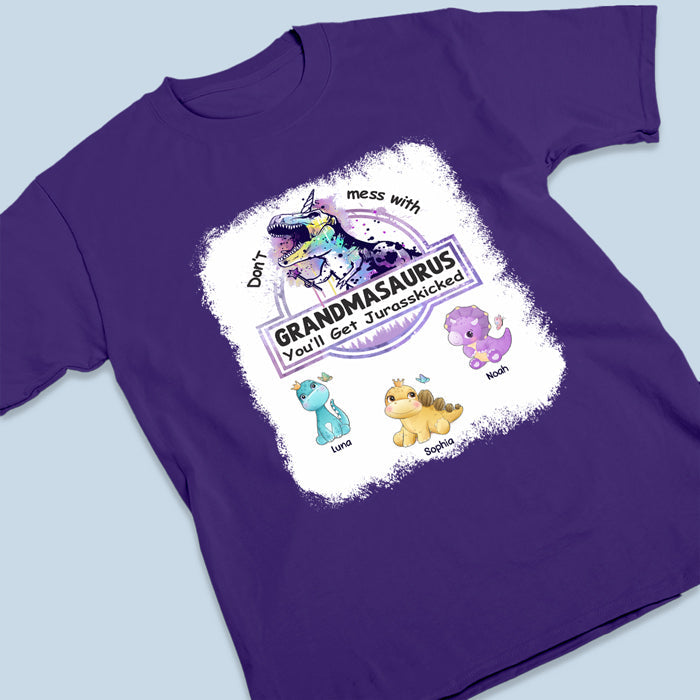 Custom Name Dinosaur Gifts for Grandma - Personalized Apparel