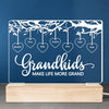 Grandkids Make Life More Grand - Family Personalized Custom Rectangle Shaped 3D LED Light - Mother's Day, Birthday Gift For Grandma