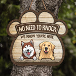 Custom Name No Need to Knock Dog Lover Gifts - Personalized Wood Sign