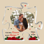 Custom Photo Romantic Couple Gifts - Personalized Shaped Acrylic Plaque