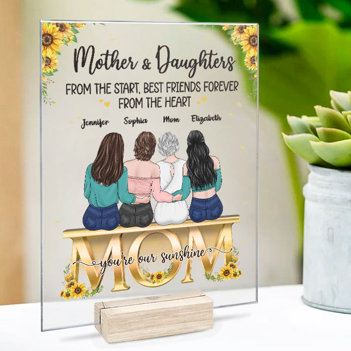 Custom Name Mother and Daughters Gifts - Personalized Acrylic Plaque