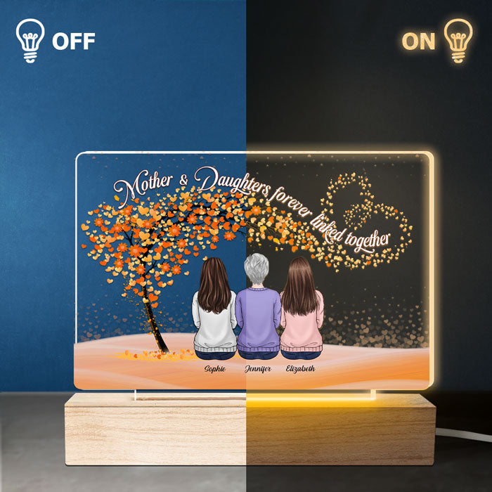 Custom Name Memorial Angel Gifts for Family - Personalized 3D LED Light