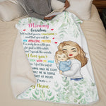 Custom Name Mommy Grandma Keepsake Gifts - Personalized Blanket