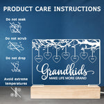 Custom Name Grandkids Gifts for Grandparents - Personalized 3D LED Light