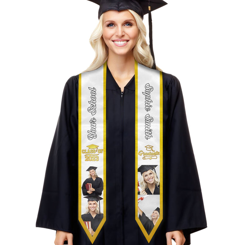 Custom Name Photo Graduation Gifts for Graduates - Personalized Stoles