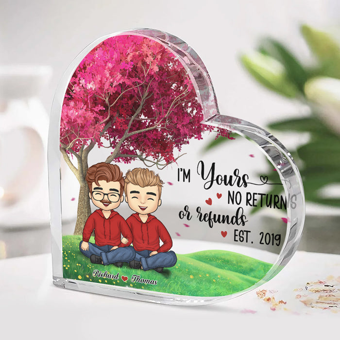Custom Name Couple Anniversary Gifts - Personalized Shaped Acrylic Plaque