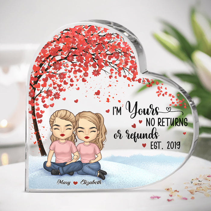 Custom Name Couple Anniversary Gifts - Personalized Shaped Acrylic Plaque