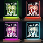 Custom Name Couple and Dog Gifts - Personalized 3D LED Light