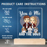 Custom Name Couple and Dog Gifts - Personalized 3D LED Light