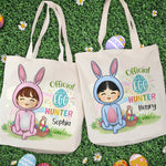 Custom Name Easter Egg Hunter Gifts for Kids - Personalized Tote Bag