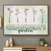 Grandma's Charming Garden - Family Personalized Custom Horizontal Poster - Birthday Gift For Mom, Grandma