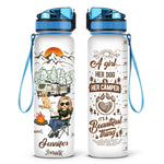 Custom Name Camping Gifts for Women - Personalized Water Tracker Bottle