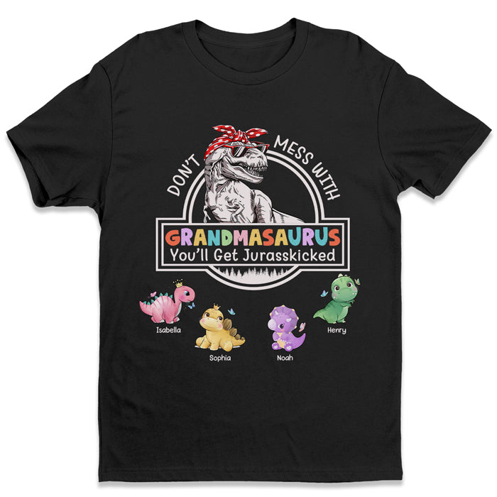 Don't Mess With Gigisaurus - Family Personalized Custom Unisex T-shirt, Hoodie, Sweatshirt - Mother's Day, Birthday Gift For Mom, Grandma