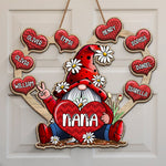 Custom Family Name Gnome Gifts for Grandma - Personalized Wood Sign