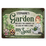 Custom Name Garden and Dog Lover Decor - Personalized Metal Sign