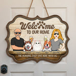 Custom Name Pet Family Welcome Sign - Personalized Wood Sign