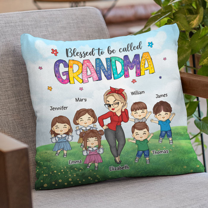 Custom Name Grandma Family Gifts - Personalized Pillow