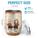 Custom Name Funny Mother Daughter Gifts - Personalized Wine Tumbler