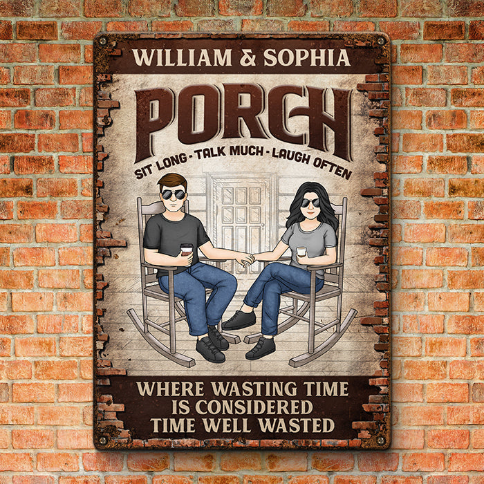 Custom Name Porch Couple Gifts - Personalized Metal Sign