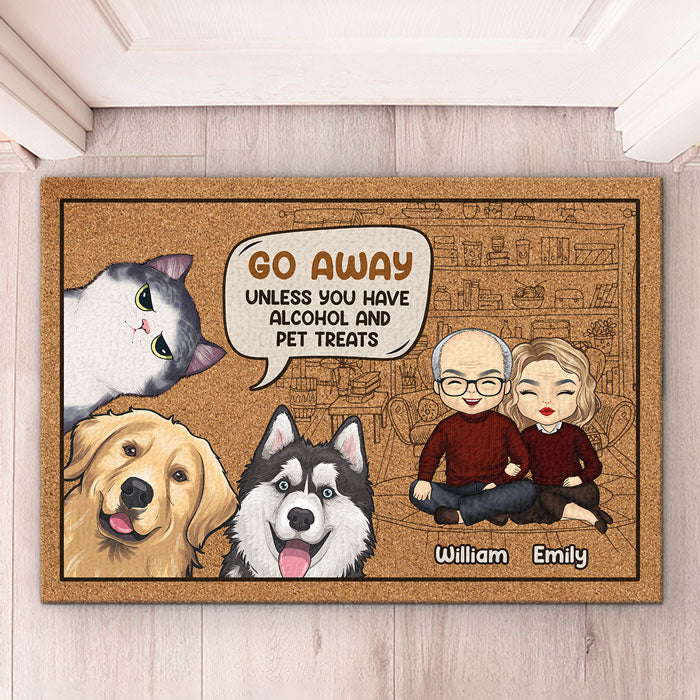 Custom Name Funny Pet Lover Gifts for Couples - Personalized Doormat