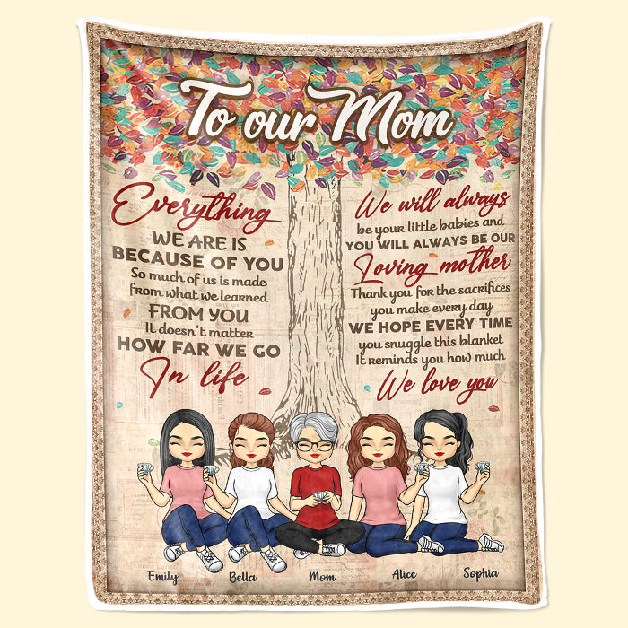 Custom Name Mother Daughter Gifts - Personalized Blanket