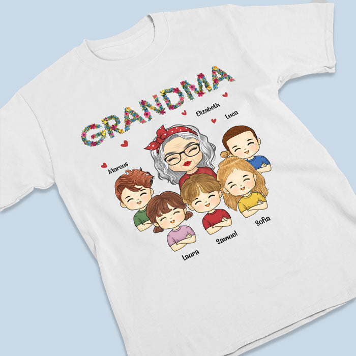 Custom Name Grandma Family Gifts - Personalized Apparel