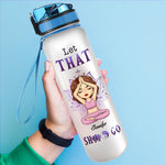 Custom Name Yoga Water Tracker Gifts for Women - Personalized Water Tracker Bottle